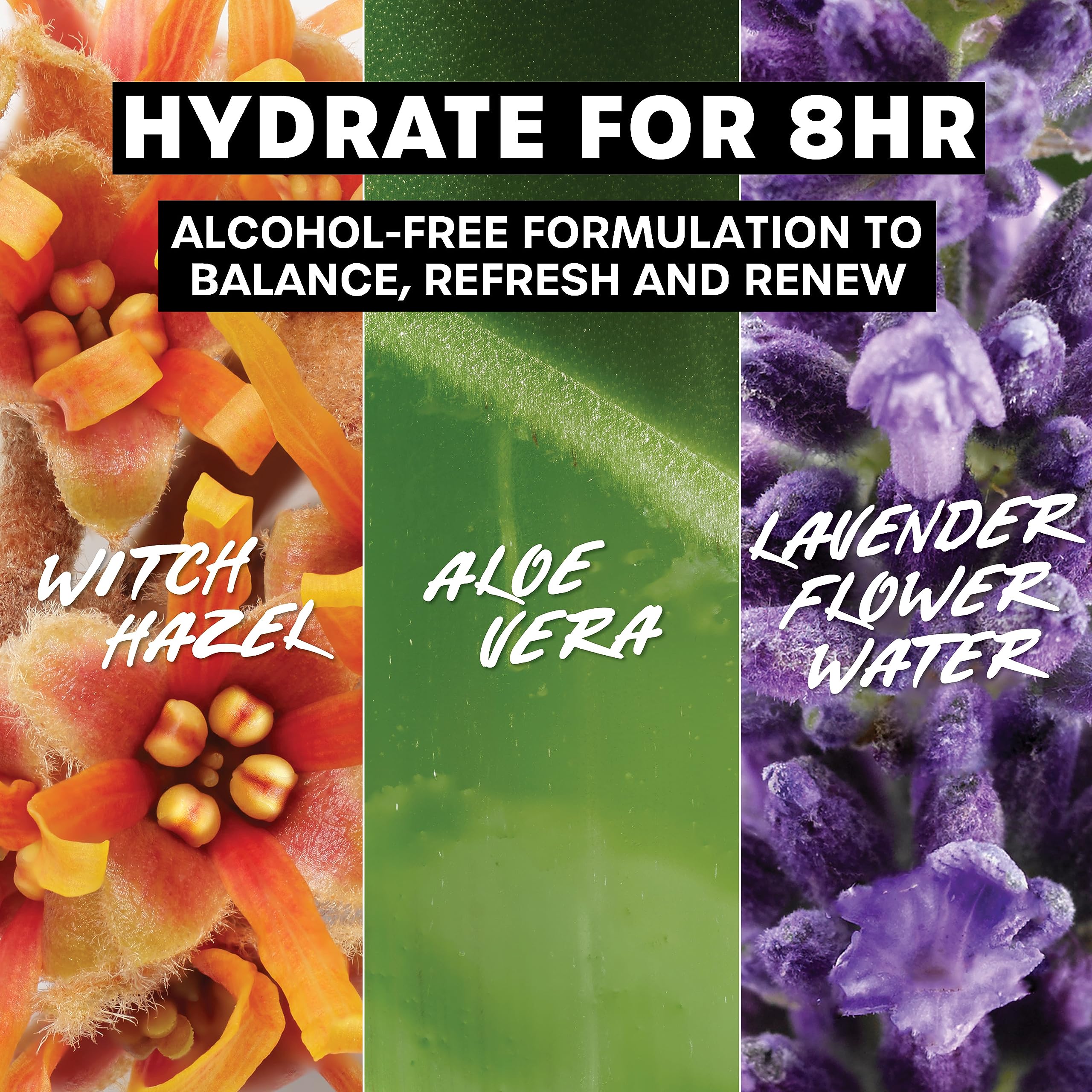 Thayers facial mist applied to skin demonstrates refreshing hydration.