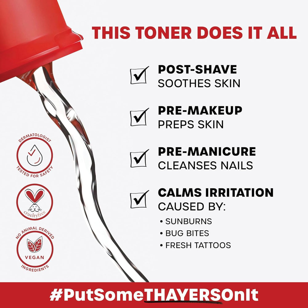 THAYERS Farm-to-Bottle Witch Hazel image conveys natural origins and purity.