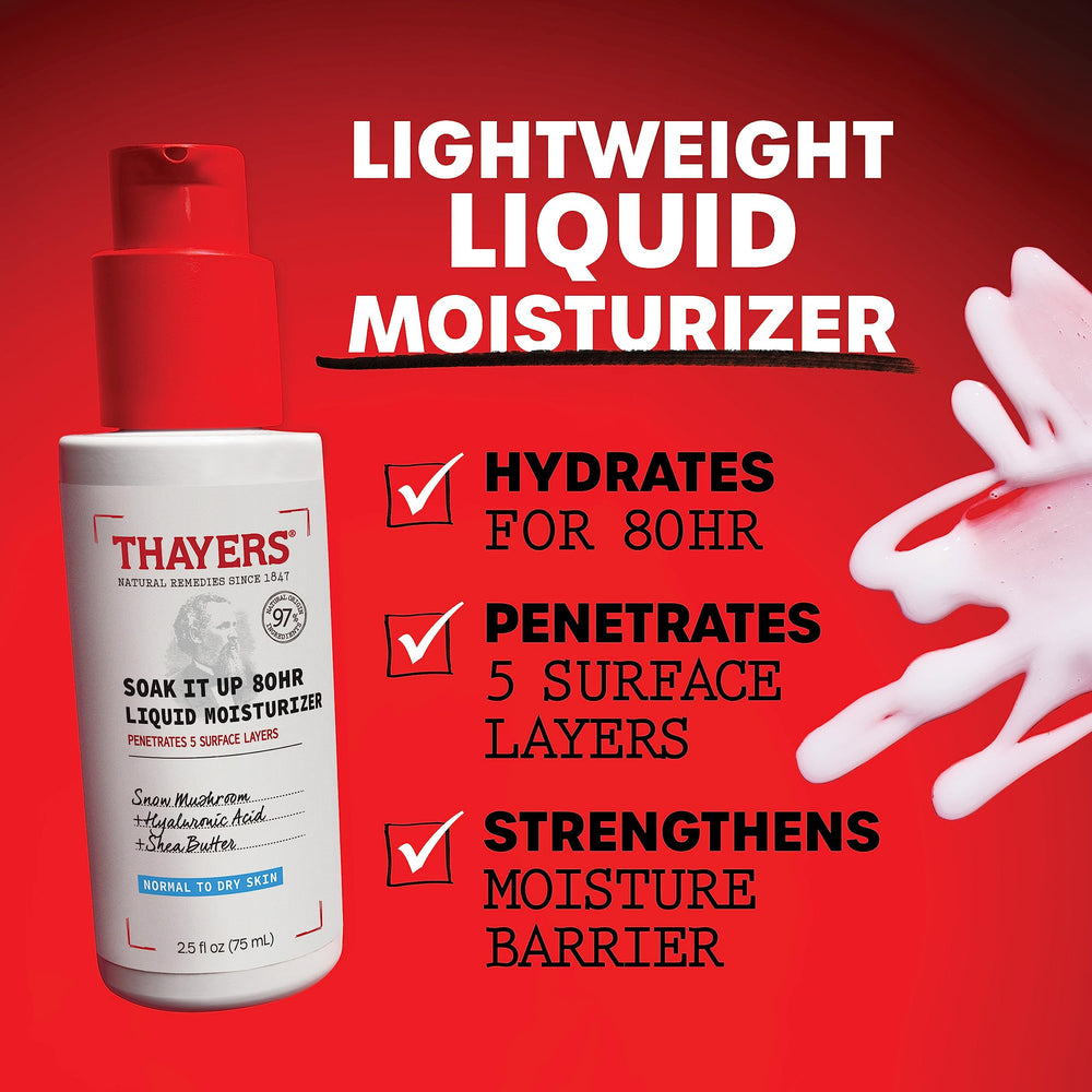 THAYERS Soak It Up texture swirl shows lightweight hydration for smooth skin