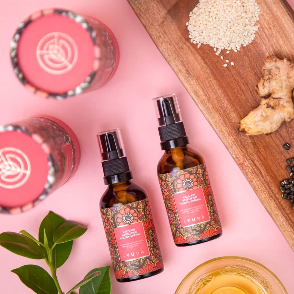 iYURA Yauvari Amplified Youth Spring drop shows quick-absorb hydration on skin