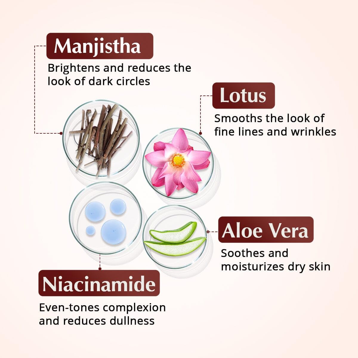 The Ayurveda Experience Rufolia Pro Eye Cream under-eye application—softens and firms skin.