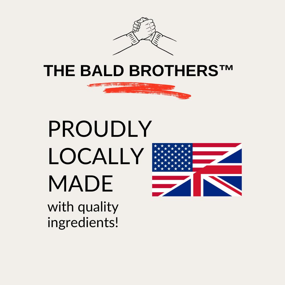 The Bald Brothers lightweight texture on scalp implies comfortable wear during workouts.