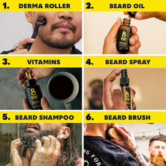 The Beard Club Growth Oil bottle ready for nourishing beard care.