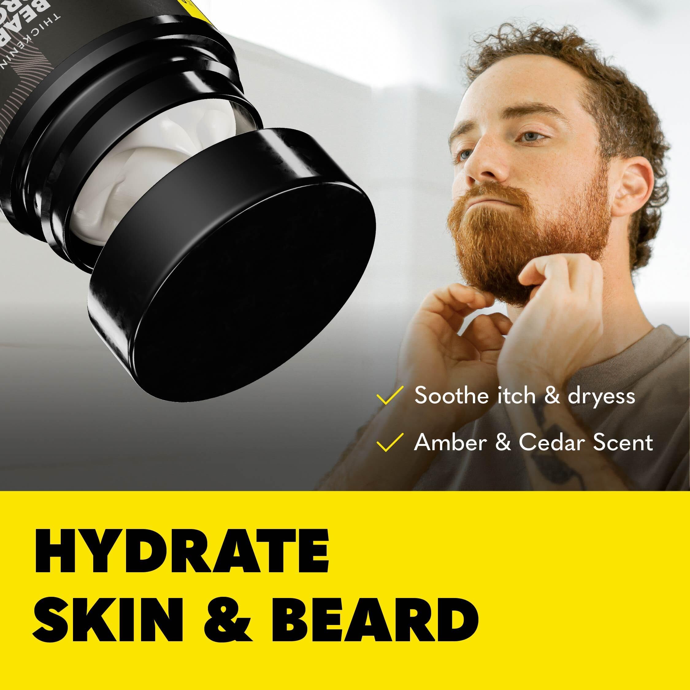 Ingredients view: shea butter, castor oil, coconut oil in The Beard Club balm.