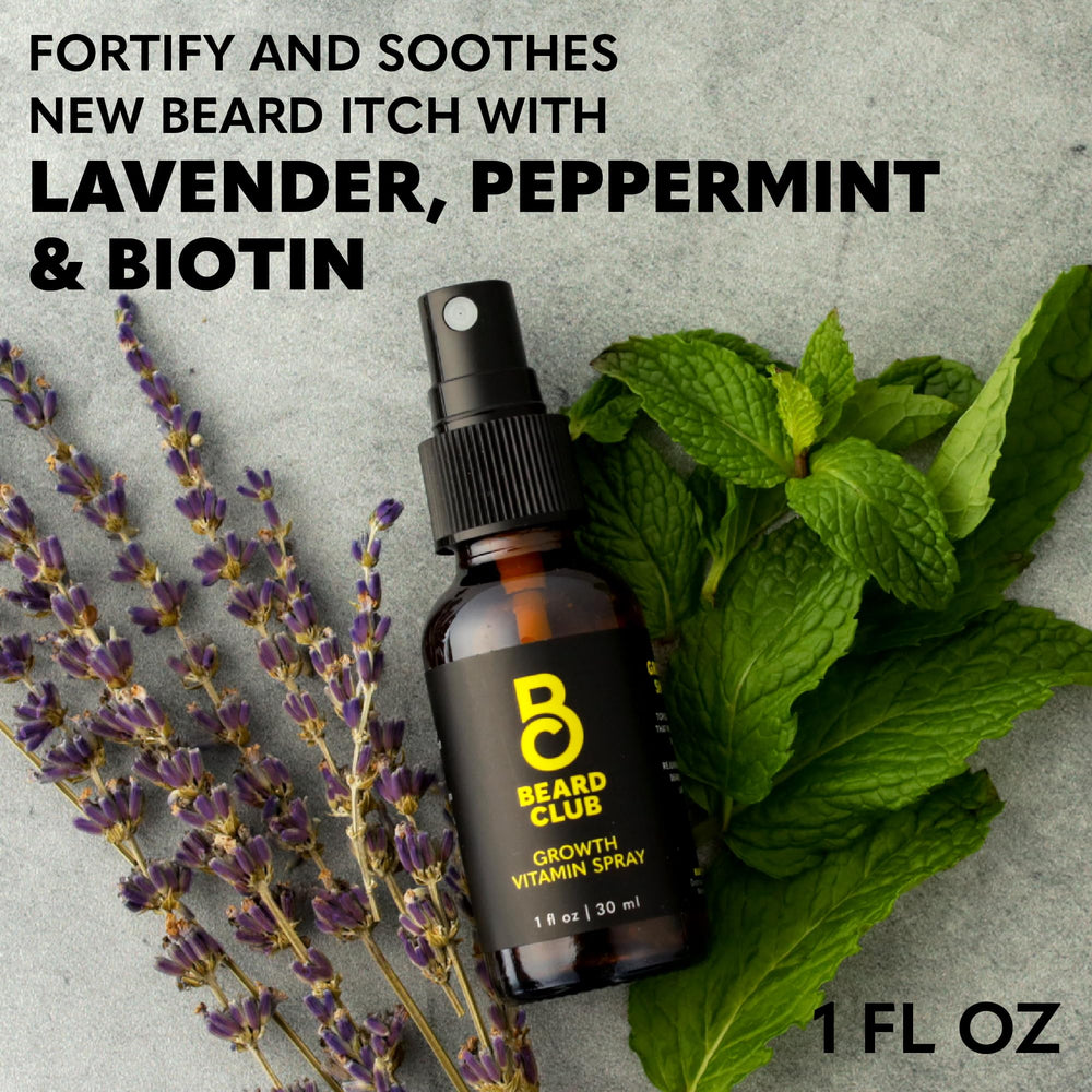 The Beard Club Biotin Vitamin Spray easily fits into your daily grooming routine