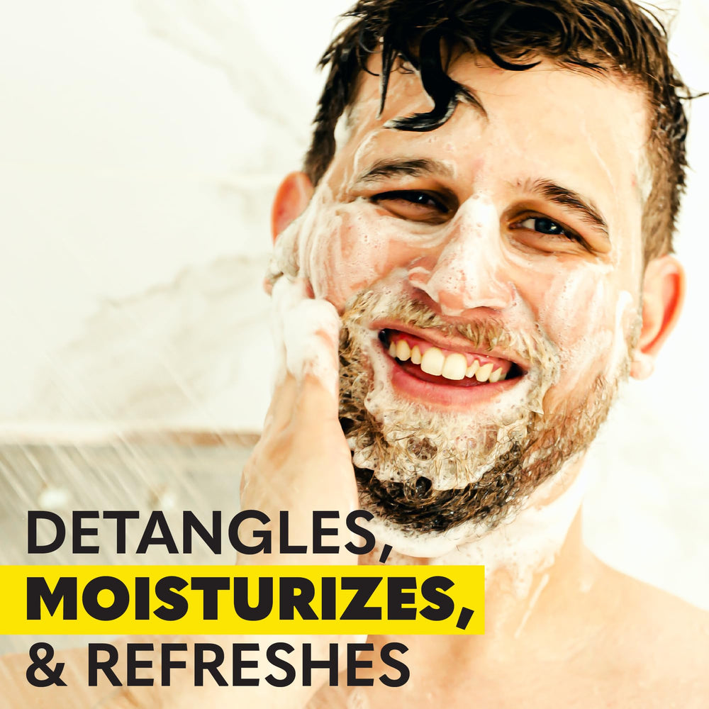 The Beard Club Citrus Beard & Face Wash bottle hints a spa-like citrus aroma for grooming.