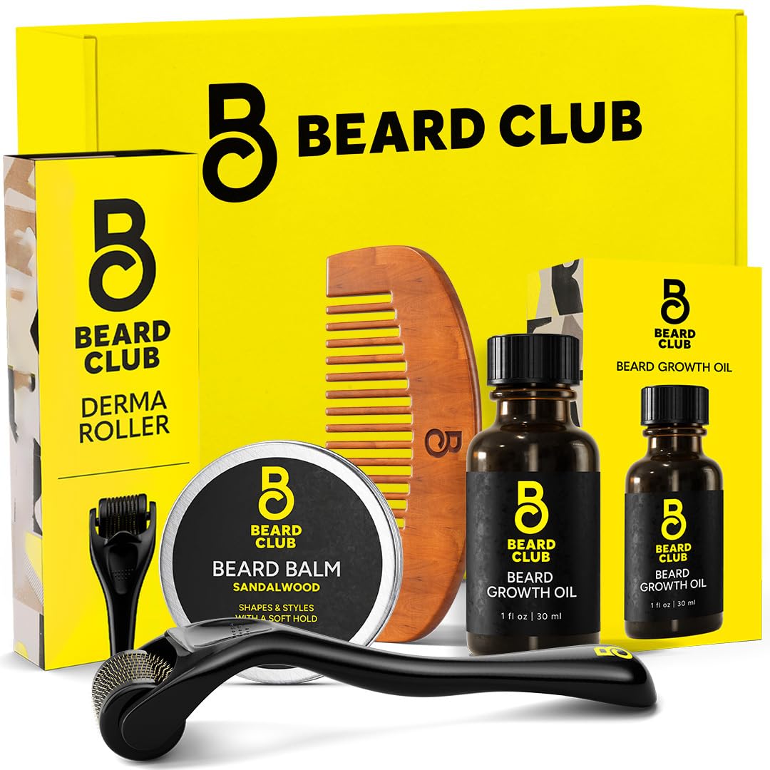 The Beard Club derma roller closeup for skin refreshment and facial hair care.