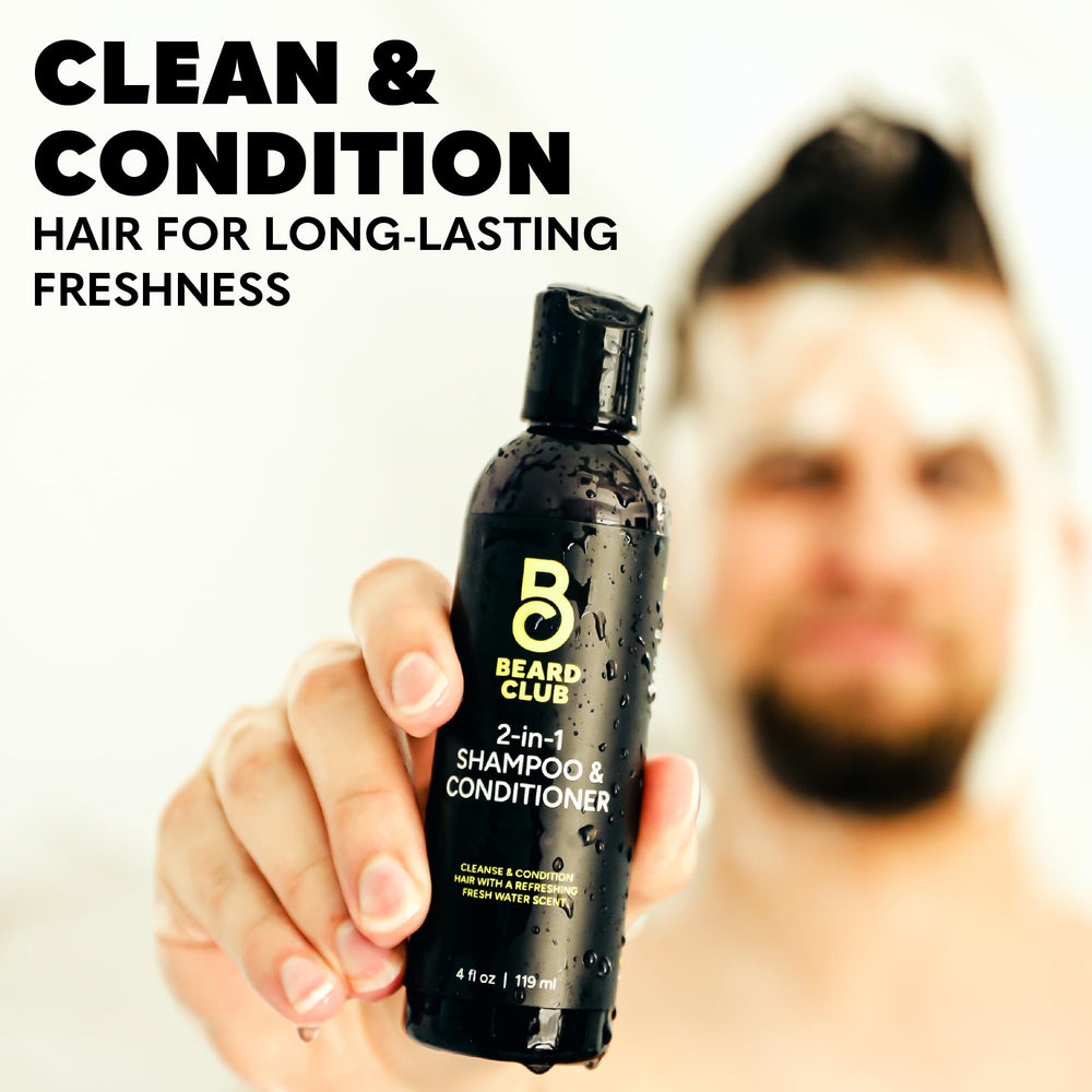 The Beard Club men hair care packaging detail for easy handling