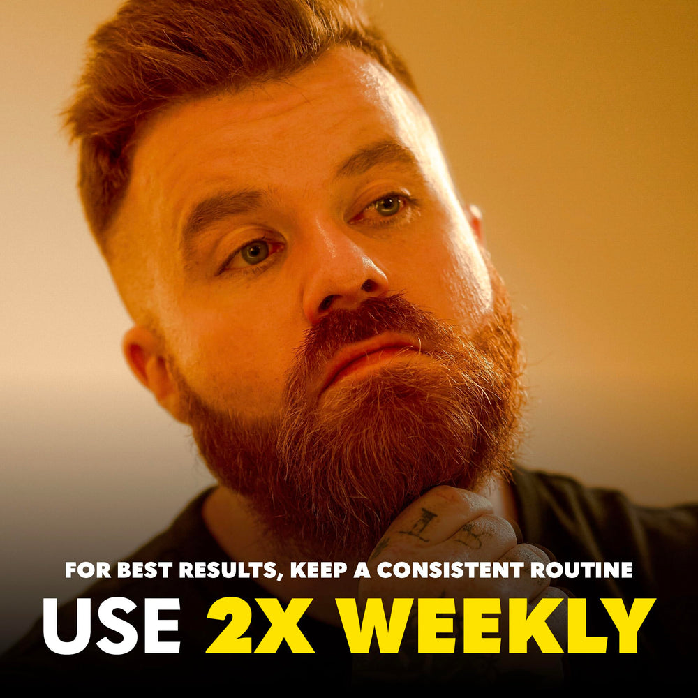 Weighted metal handle of The Beard Club derma roller for balanced control