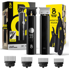 The Beard Club Pro Trimmer T-Blade close-up for crisp lines and fades.