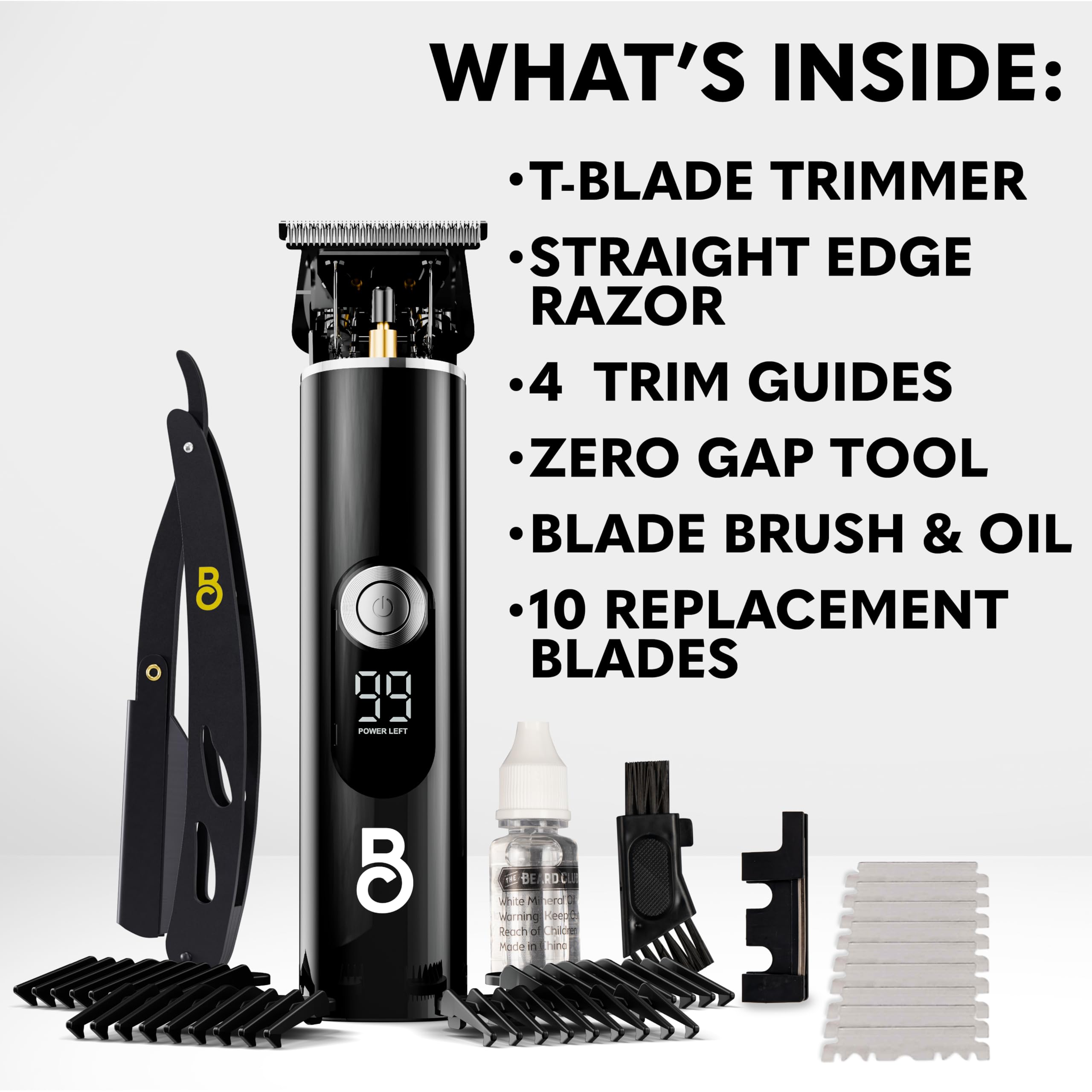 The Beard Club Pro Trimmer wet-dry use for versatile grooming.