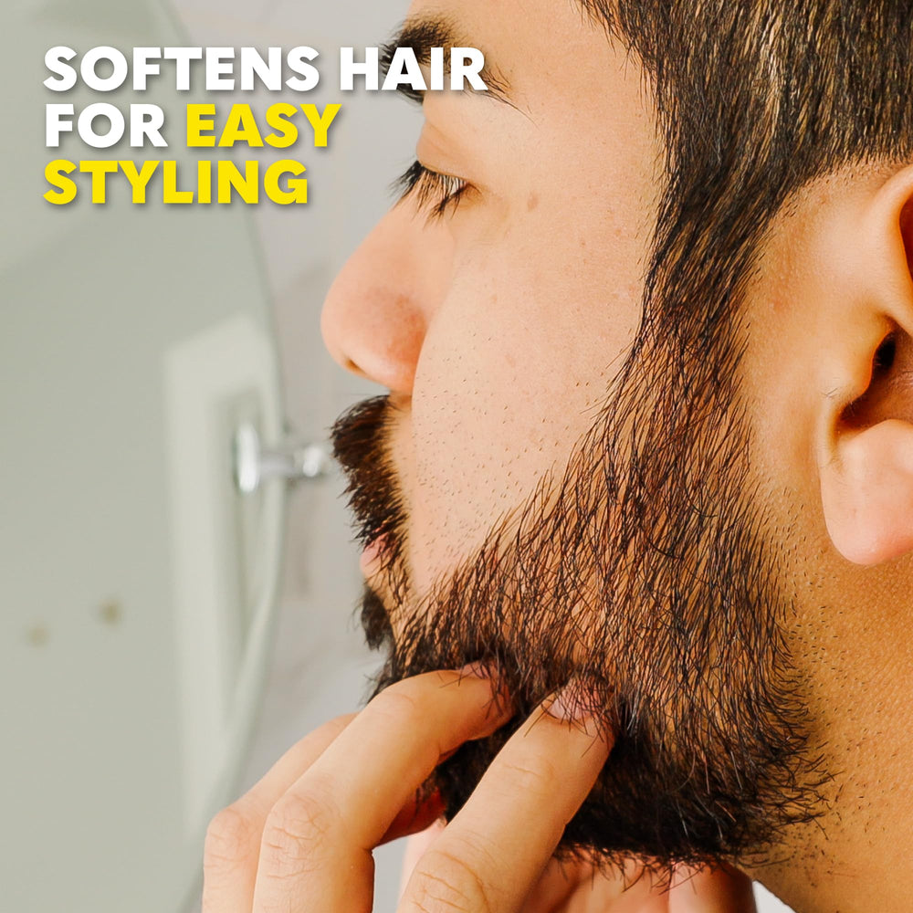 The Beard Club rice bran oil shot highlights frizz-control and manageability