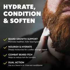 The Beard Club sandalwood-ginger scent application shows lightweight, non-greasy conditioning for daily care.
