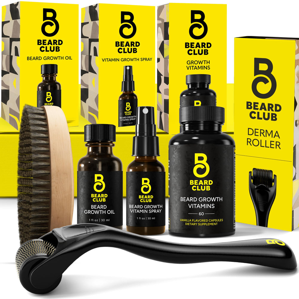 The Beard Club Signature Kit derma roller closeup for smoother skin and refreshed appearance.