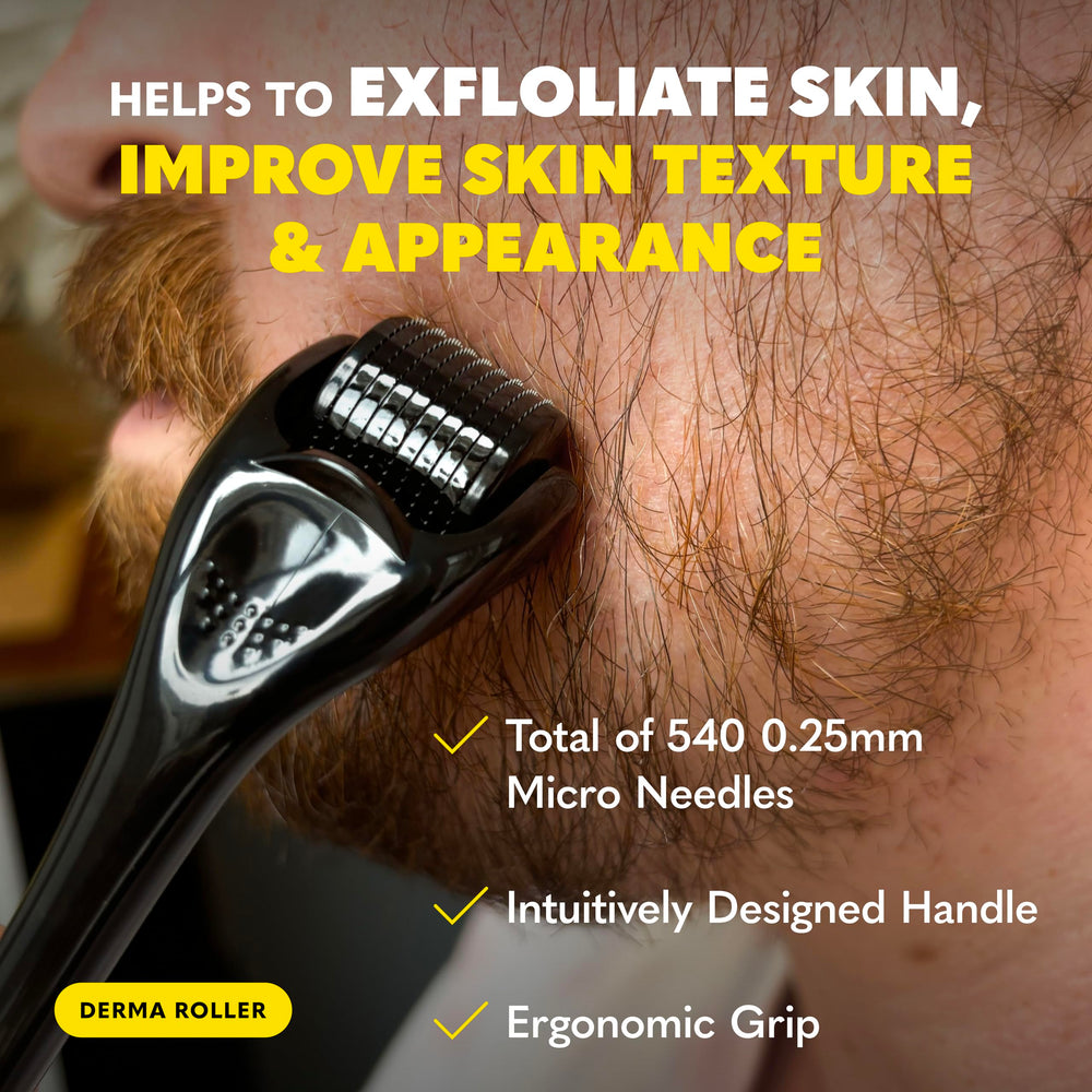 The Beard Club Signature Kit oil bottle highlighting nourishing ingredients for healthier facial hair.