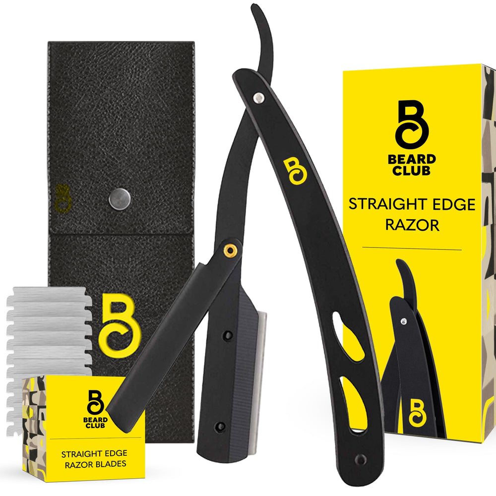 The Beard Club straight razor handle offers precise at-home grooming control.