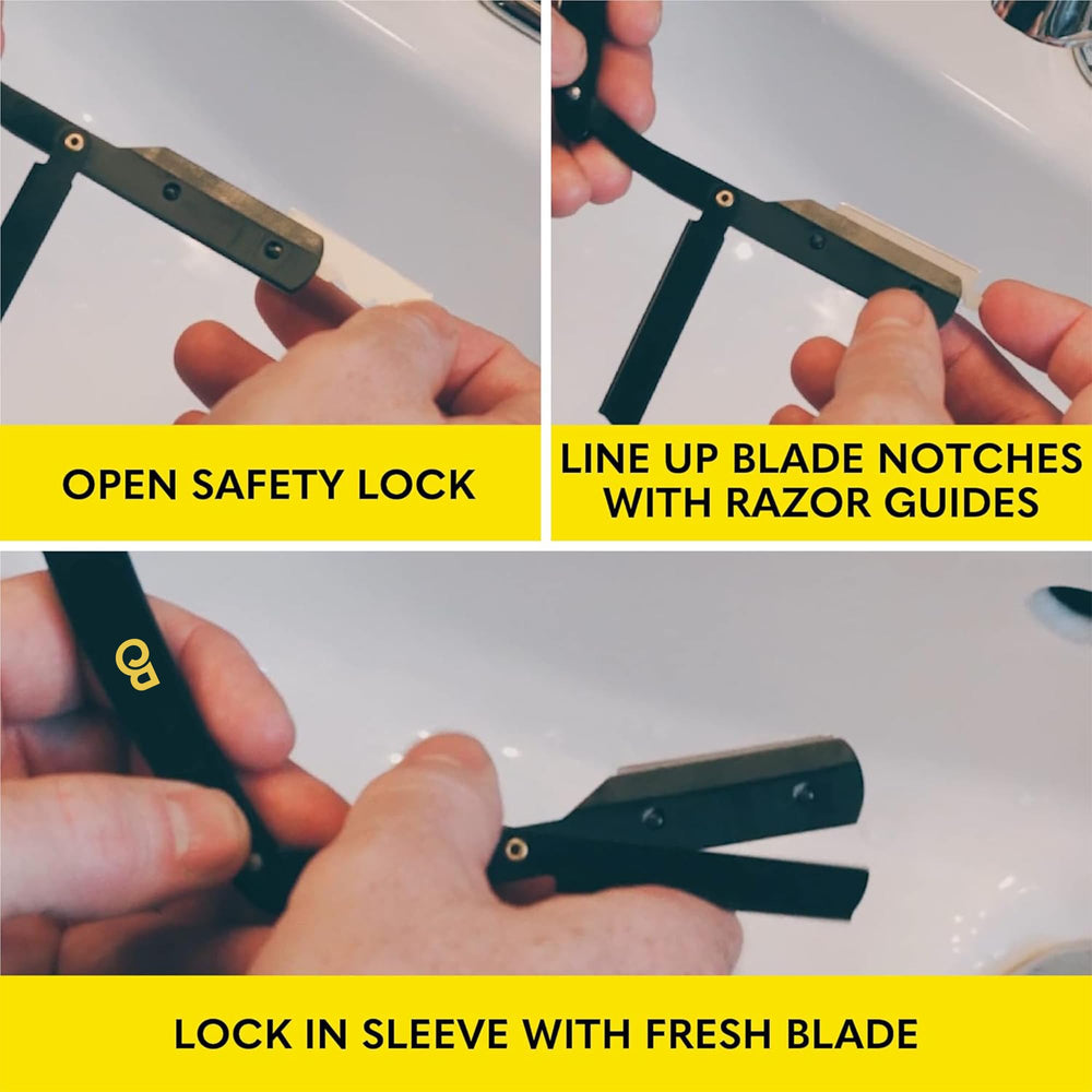 The Beard Club straight razor kit includes everything you need for grooming.