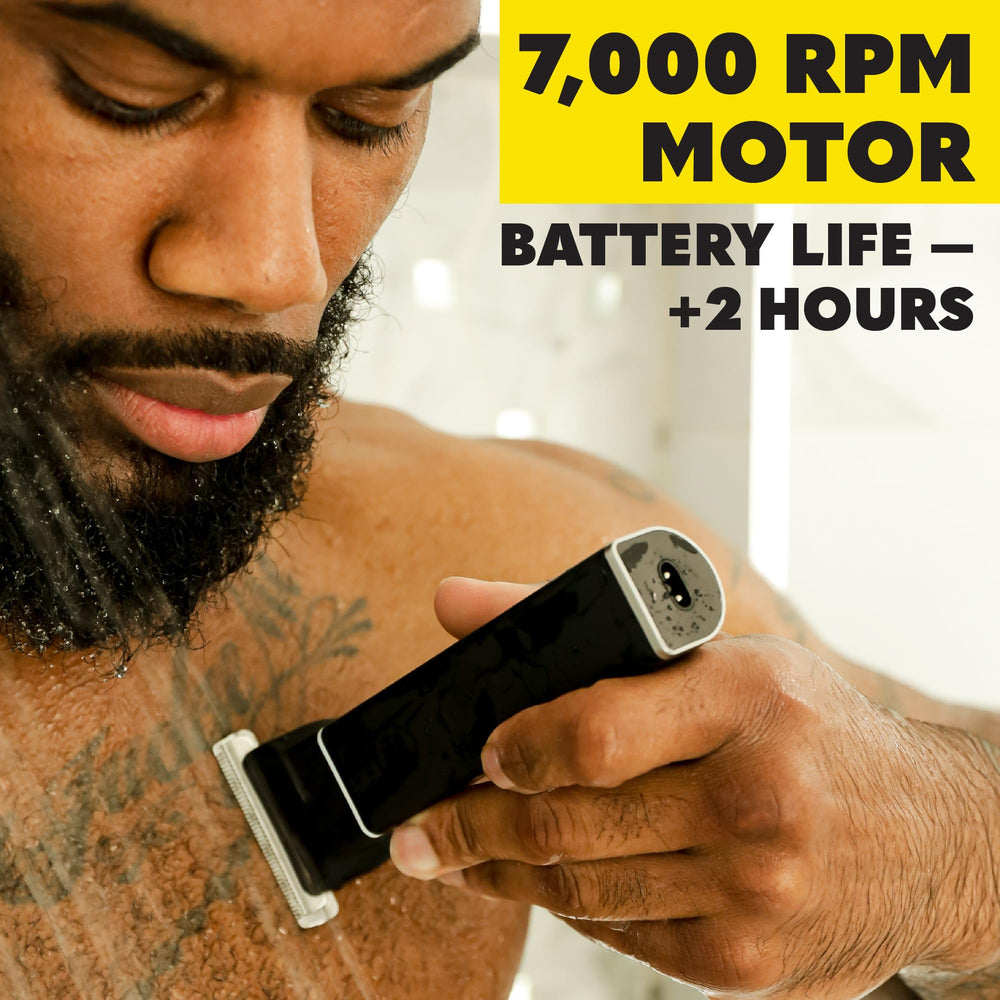 The Beard Club built-in travel lock keeps the trimmer secure on the go.