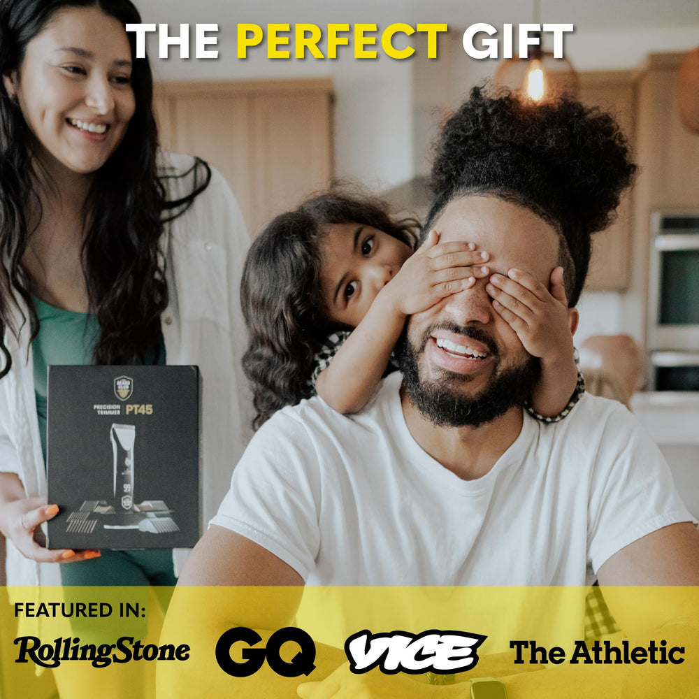 The Beard Club trimmer with 8 color guides and 45 lengths for precise styling