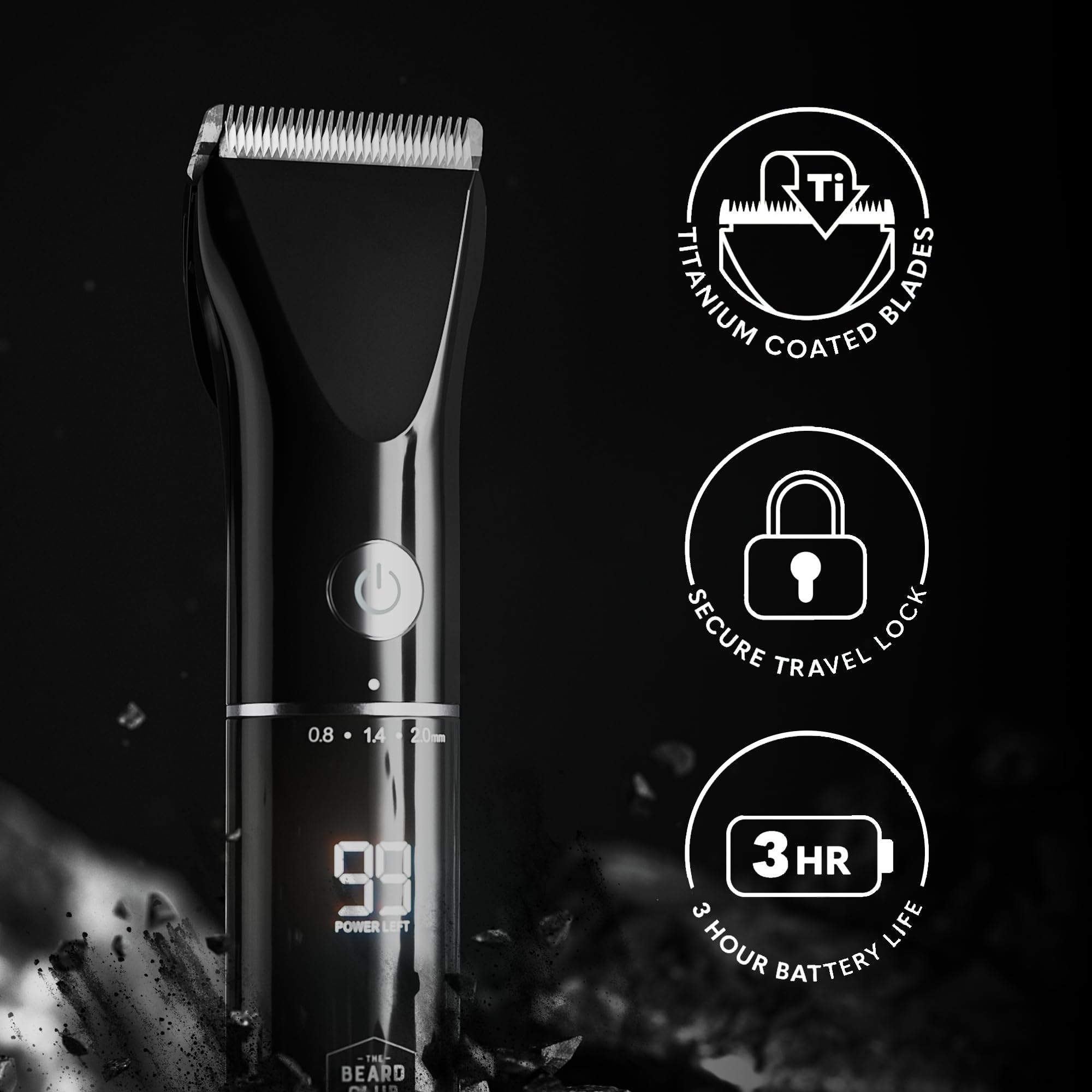 The Beard Club trimmer in cordless operation for versatile grooming anywhere