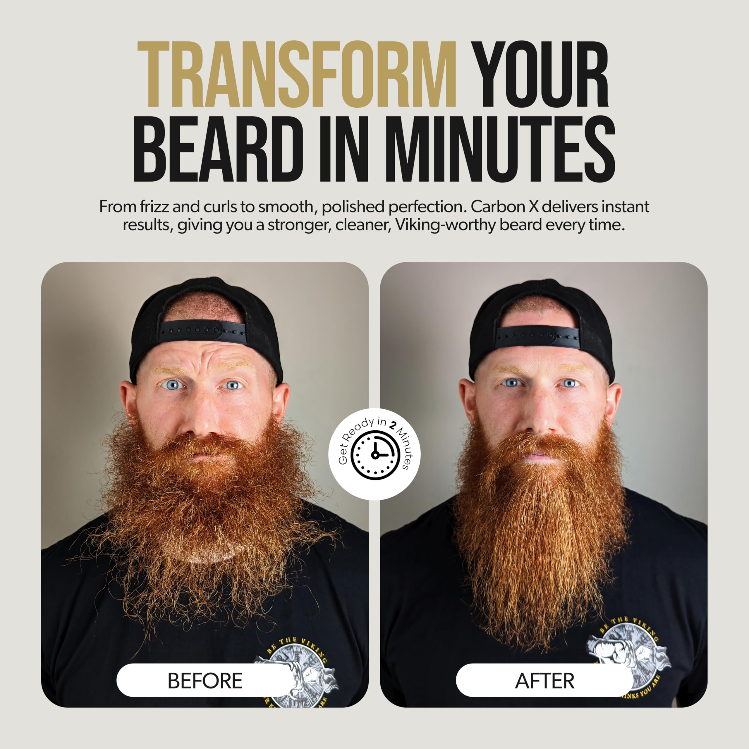The Beard Struggle Carbon X carbon fiber bristles distribute heat evenly for quick, reliable straightening.