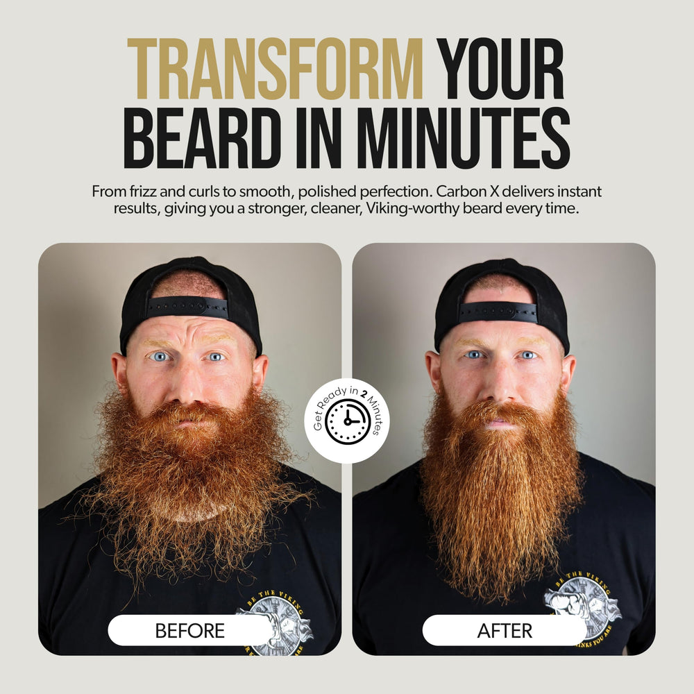 The Beard Struggle Carbon X carbon fiber bristles distribute heat evenly for quick, reliable straightening.
