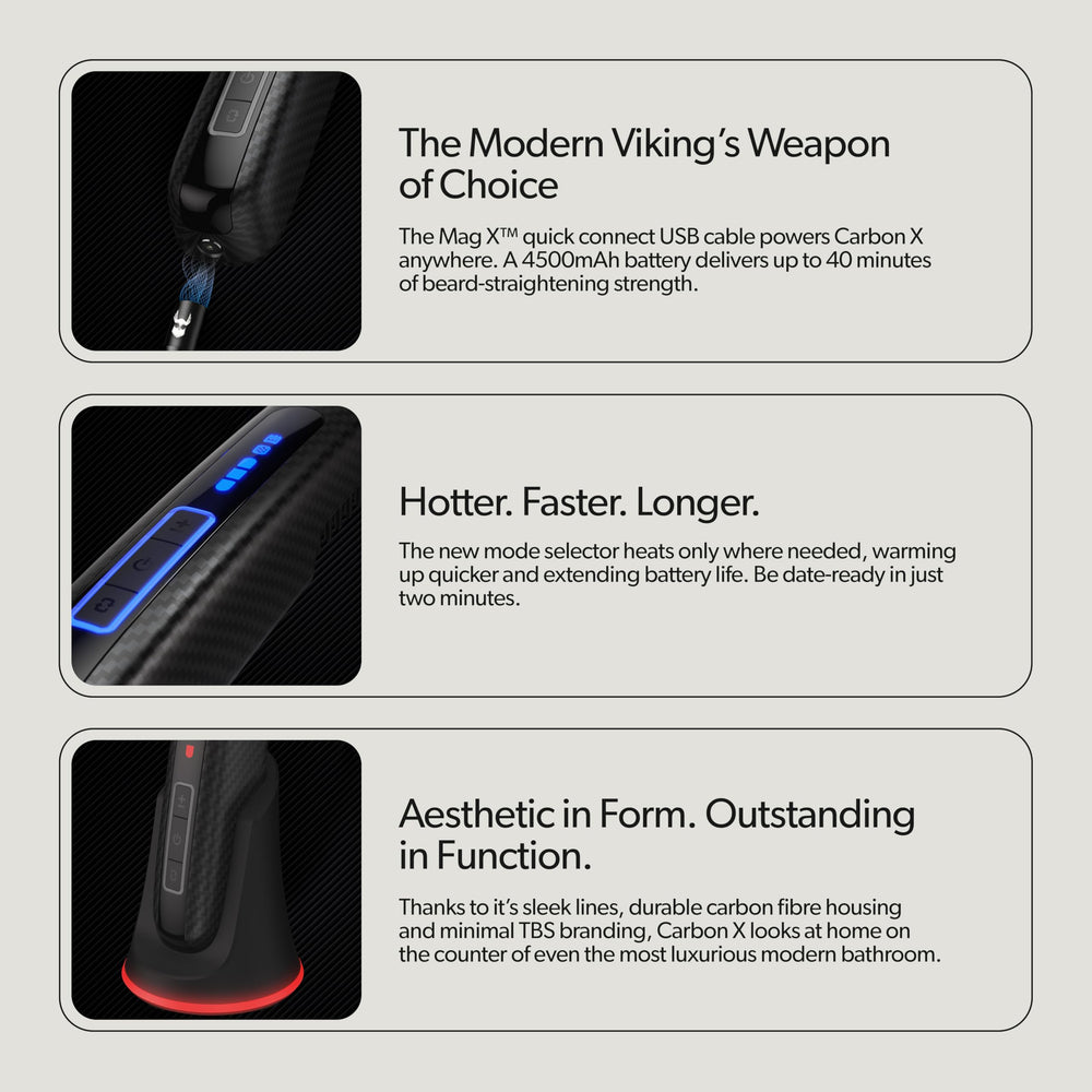 The Beard Struggle Carbon X microfiber sleeve protects and stores your brush between uses.