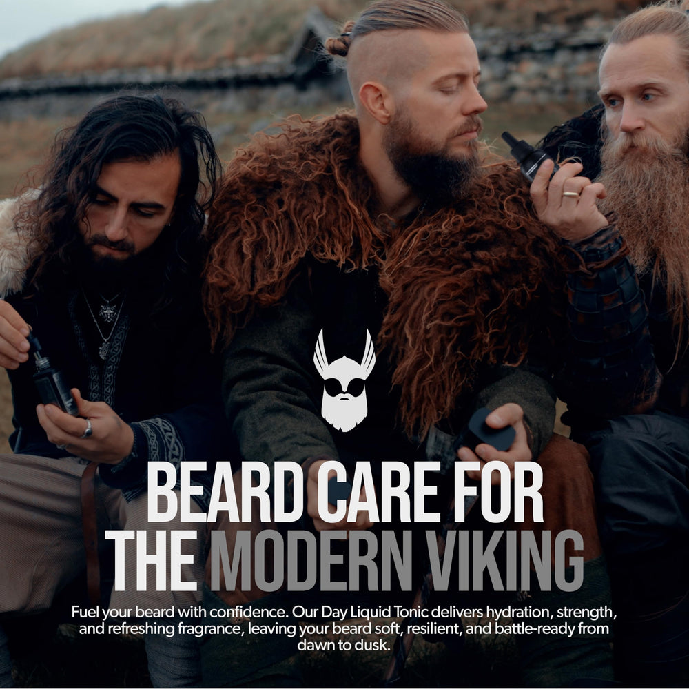 Beard care ritual with Day Liquid Tonic for comfortable grooming.