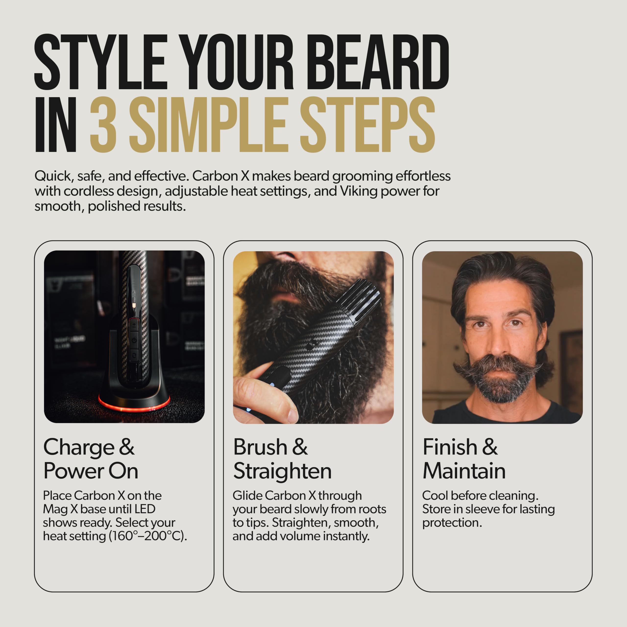 The Beard Struggle Mag X quick connect base keeps charging tidy and accessible.