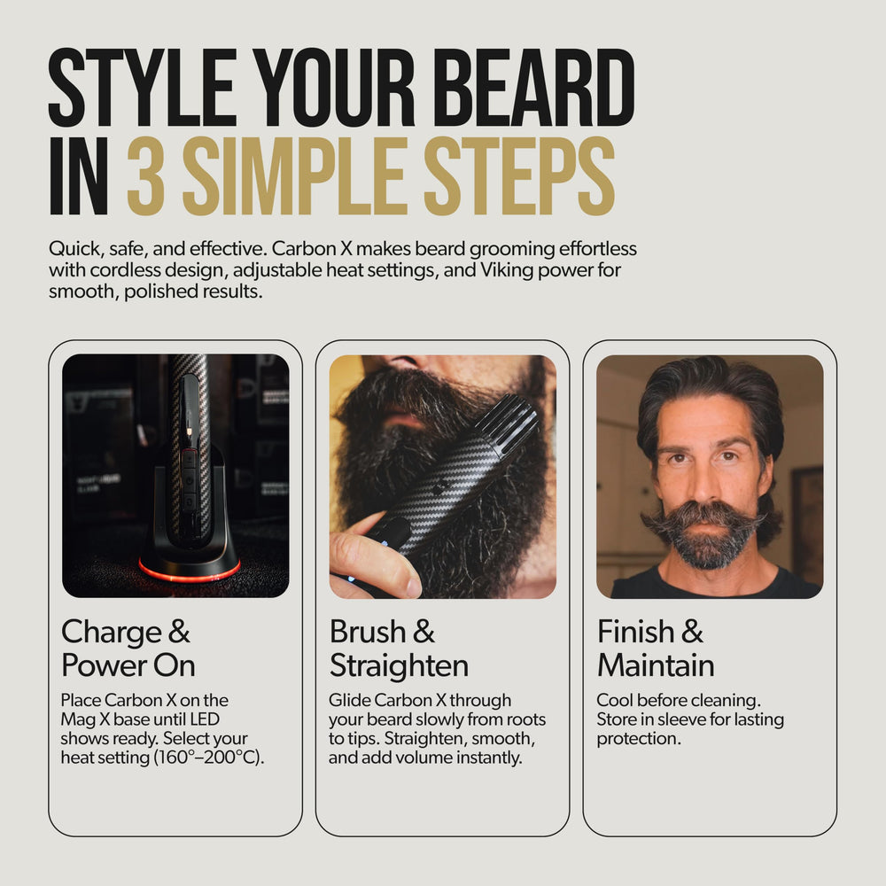 The Beard Struggle Mag X quick connect base keeps charging tidy and accessible.