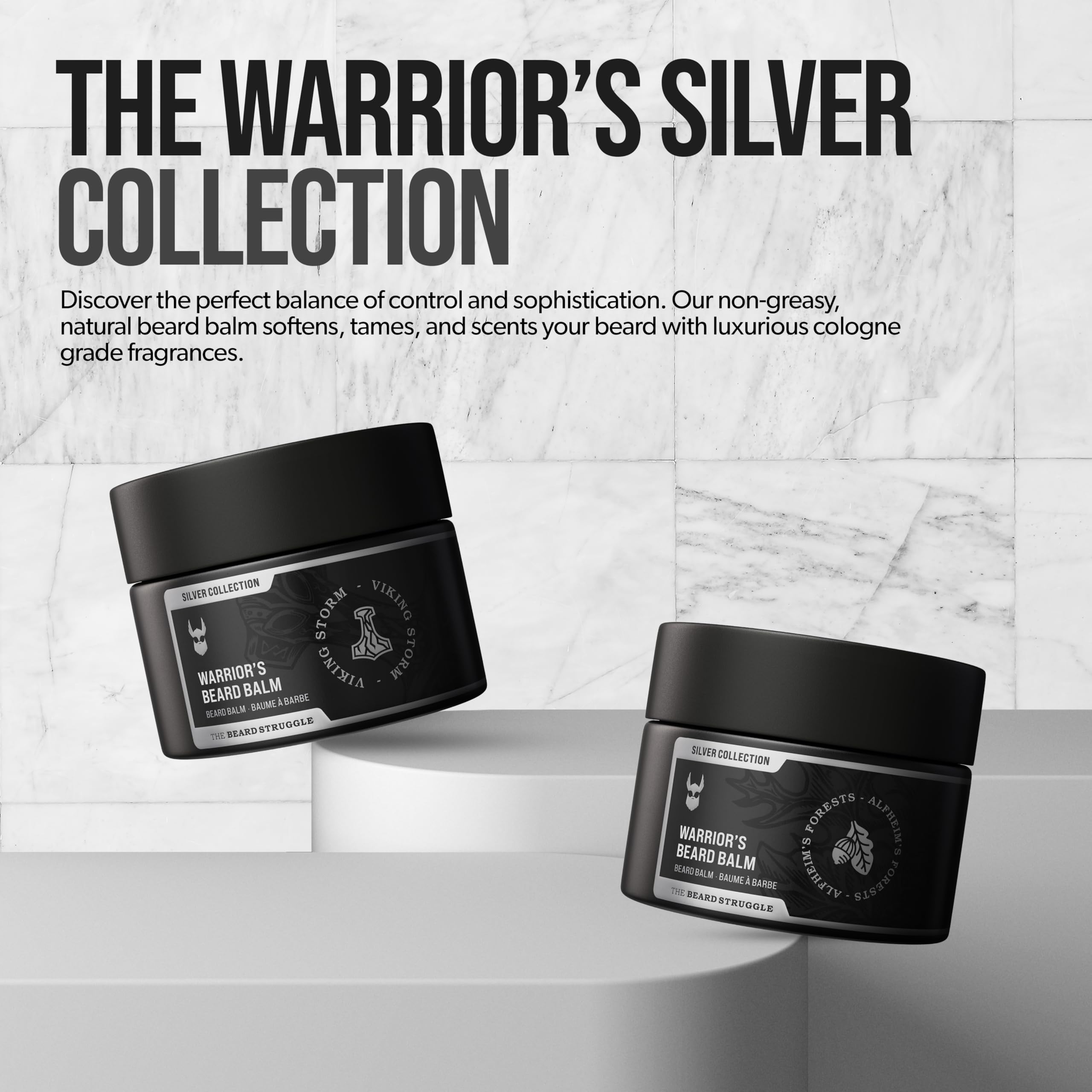 Packaging box image shows premium, cruelty-free beard care for confident grooming.
