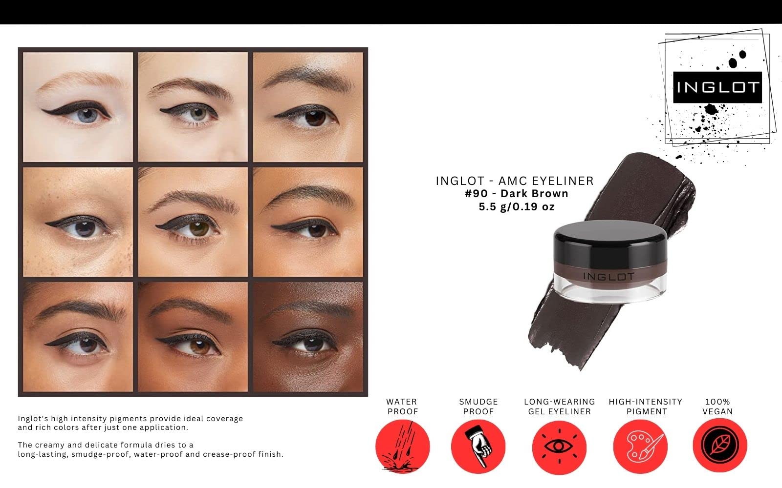 The Beauty Box INGLOT 77 being applied for smudge-proof precision.
