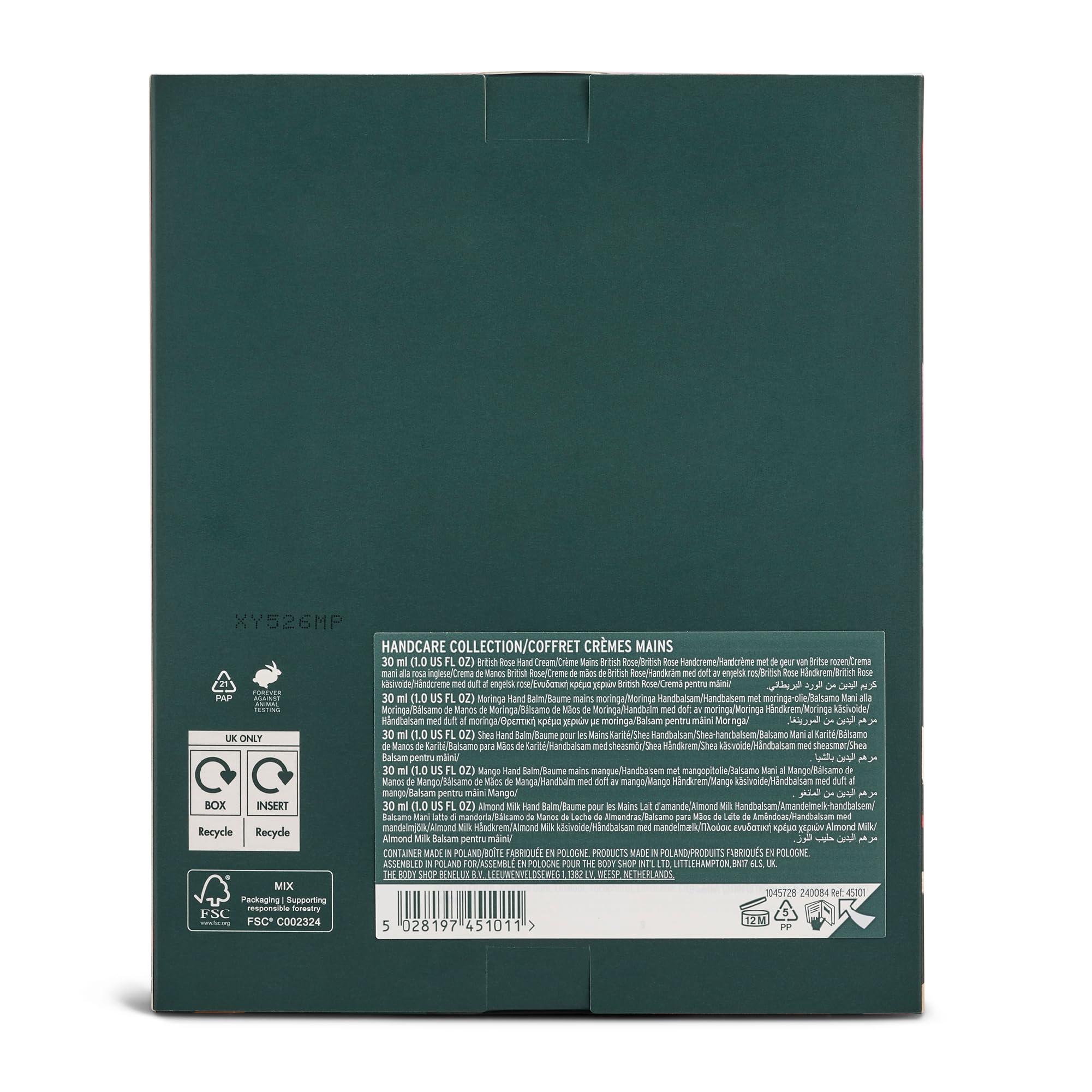 The Body Shop Almond Milk hand balm, gentle formula for sensitive skin days.