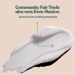 Close-up of The Body Shop Aloe Vera Day Cream on skin shows gentle, non-irritating application.