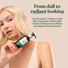 The Body Shop Edelweiss Liquid Peel rinsing away impurities for a fresher complexion.