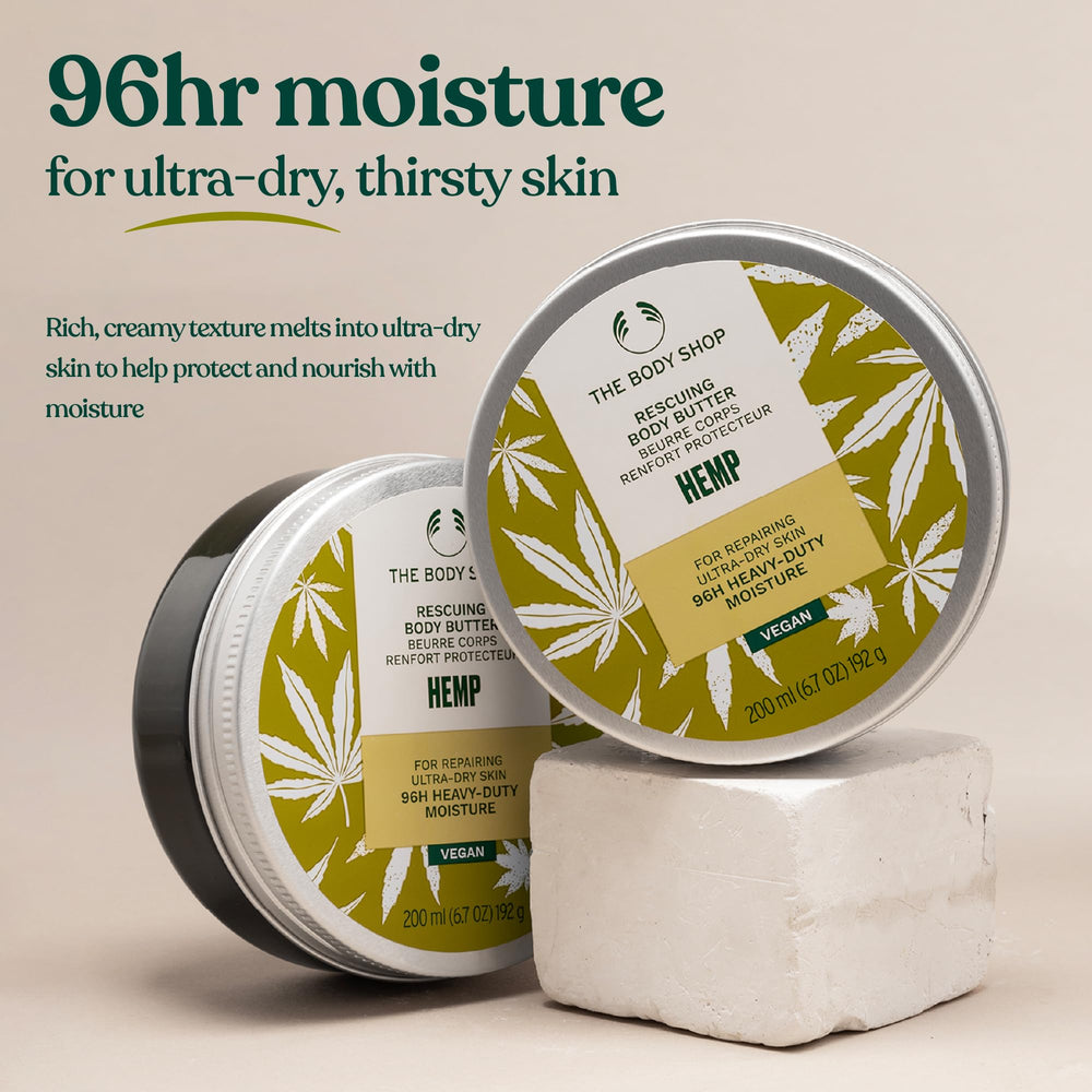The Body Shop shea butter and babassu oil duo showcases natural-origin hydration benefits.