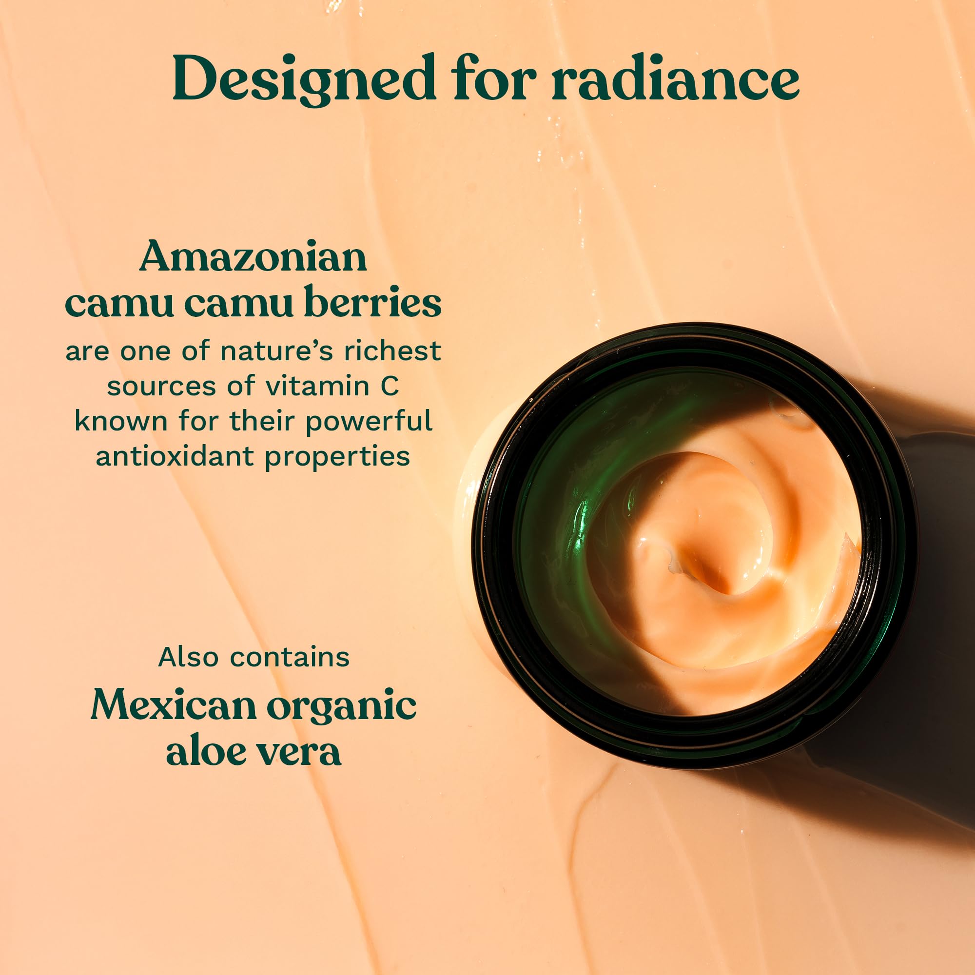The Body Shop Glow Boost Moisturizer swirls with camu camu extract for vitamin C glow.