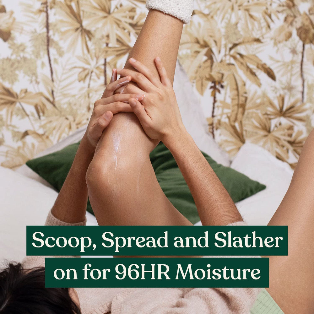 The Body Shop Mango Body Butter jar closeup shows a creamy, nourishing texture.