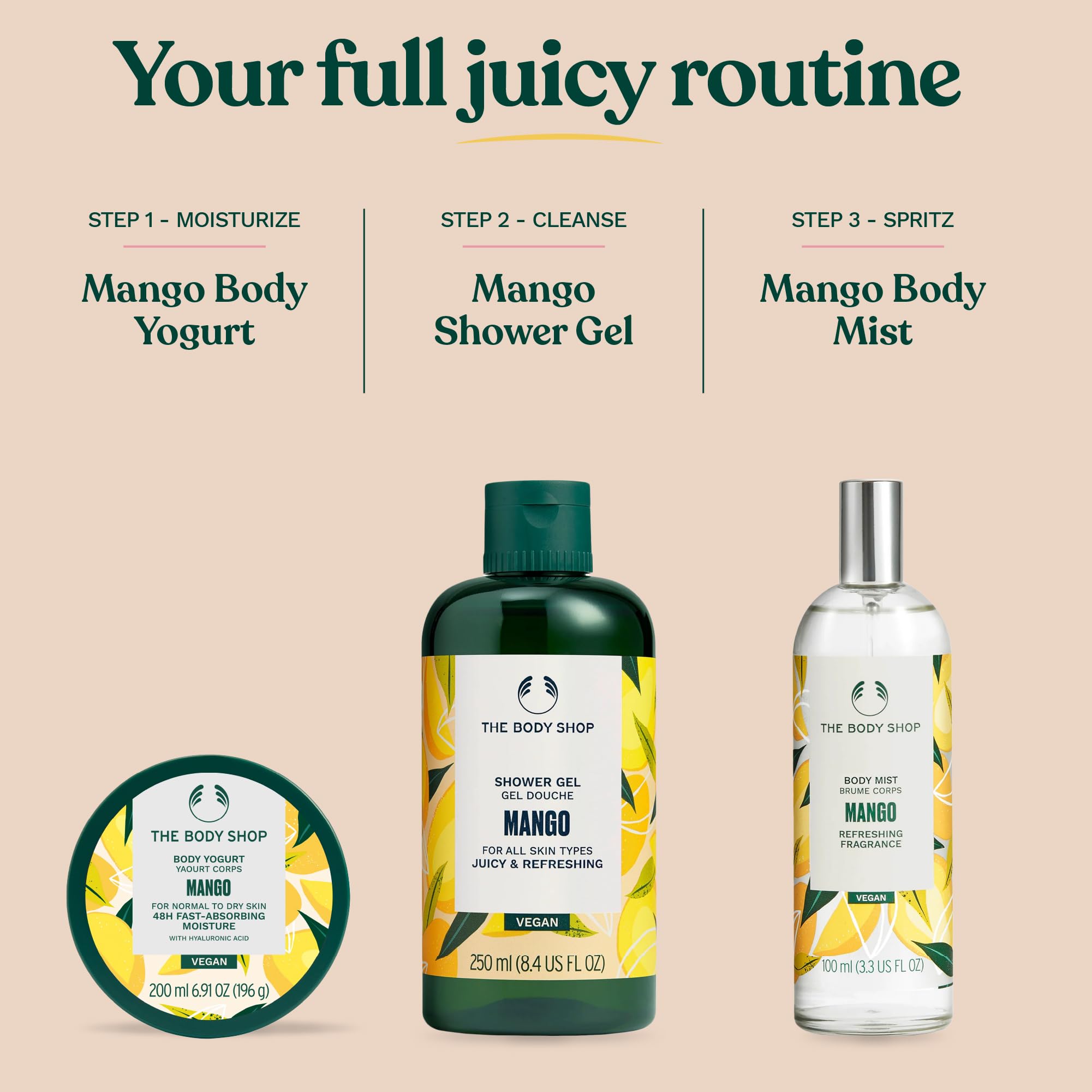 The Body Shop Mango Body Yogurt fragrance evokes tropical mango, perfect for mood-boosting routines