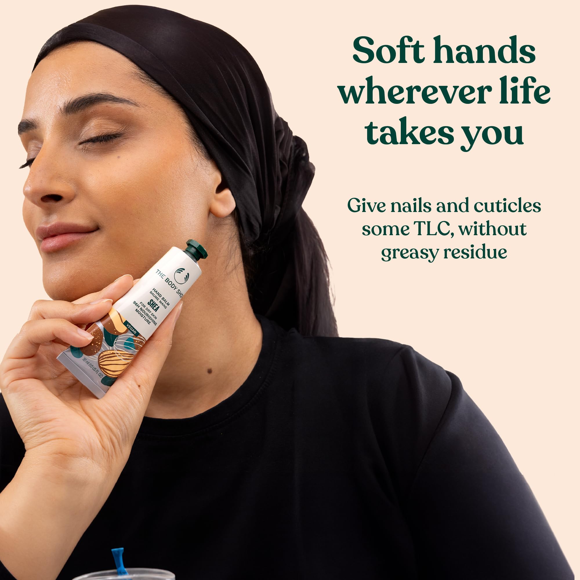The Body Shop Mango hand balm, juicy aroma for quick refresh.