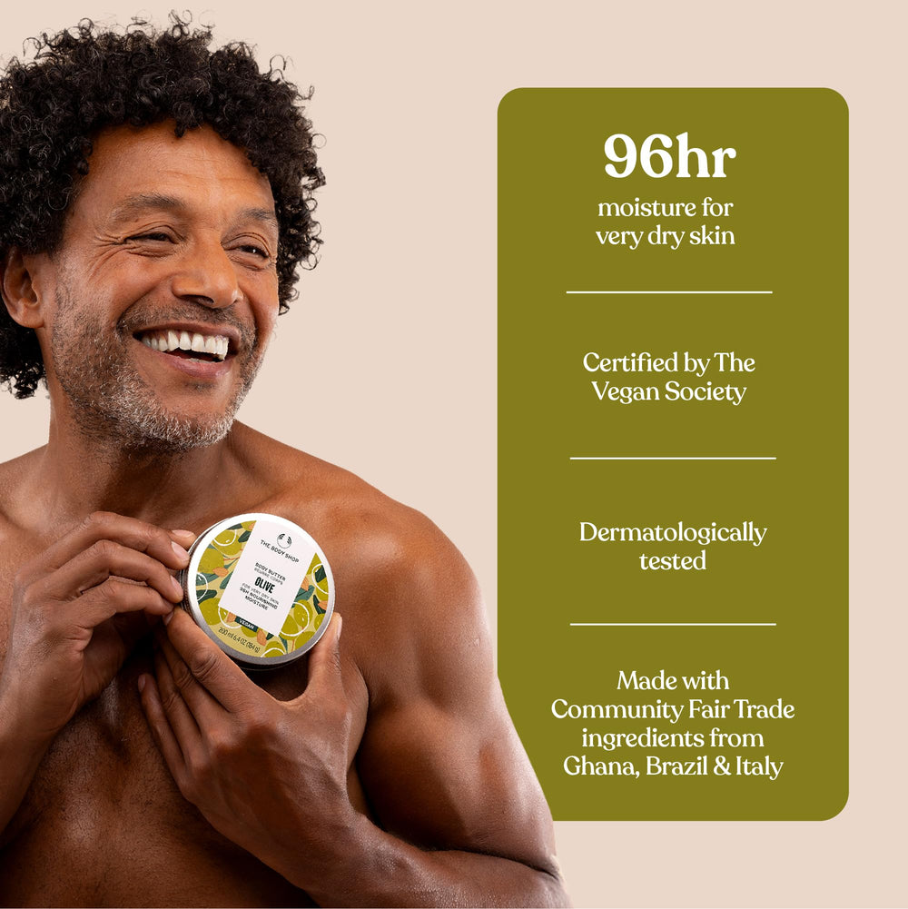 The Body Shop Olive Body Butter Brazil babassu oil blend on creamy base