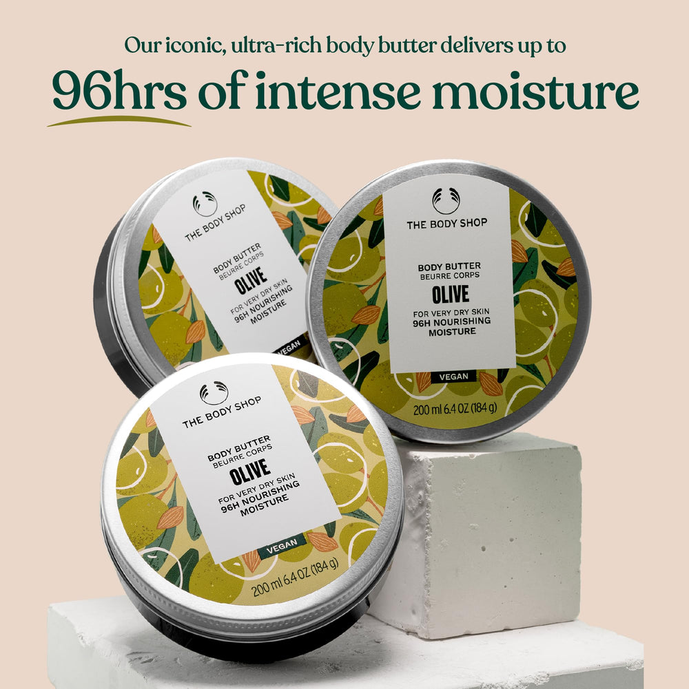 The Body Shop Olive Body Butter Italian olive oil component label detail