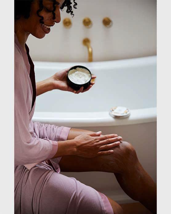 The Body Shop packaging with aluminium lid highlighting recyclable materials and planet-friendly design.