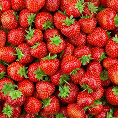 The Body Shop Strawberry Body Mist label front—vegan, natural-origin formula and strawberry extract