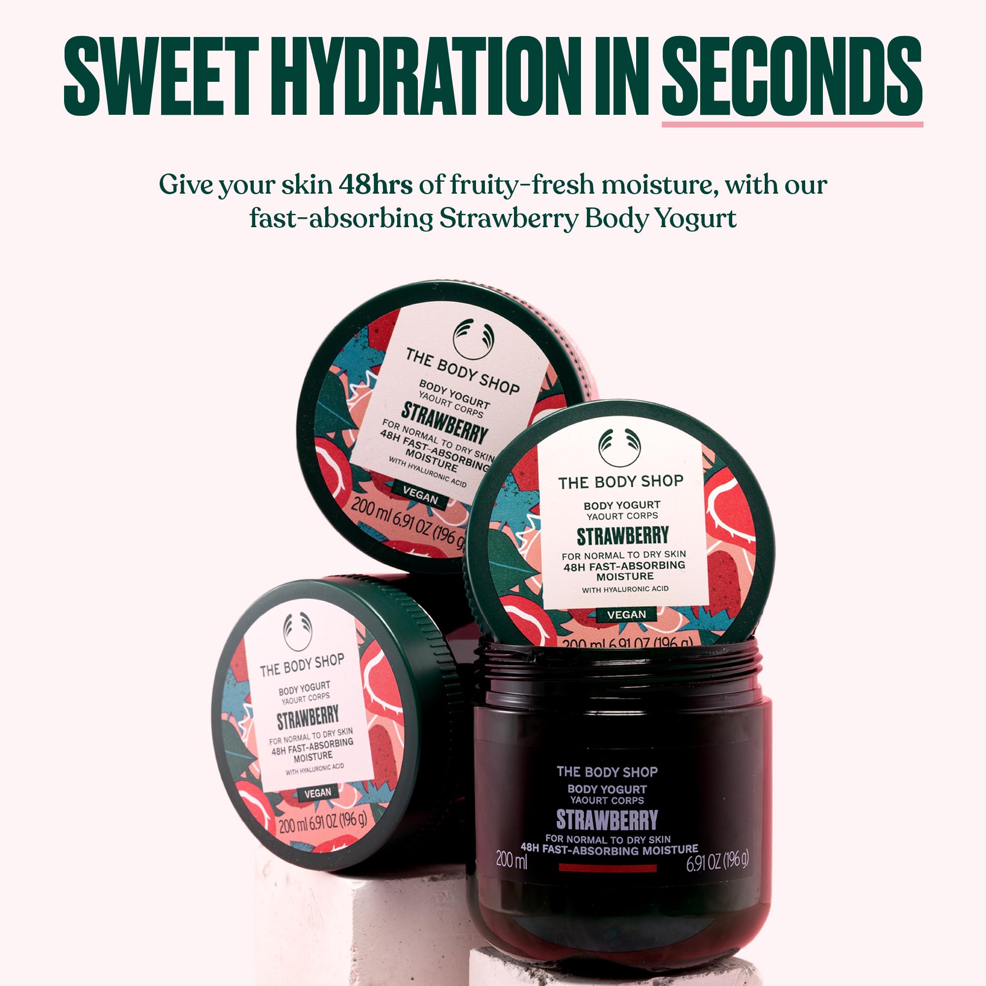 The gel-cream texture delivers light, non-sticky hydration with a refreshing strawberry scent