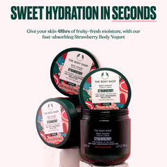 The gel-cream texture delivers light, non-sticky hydration with a refreshing strawberry scent