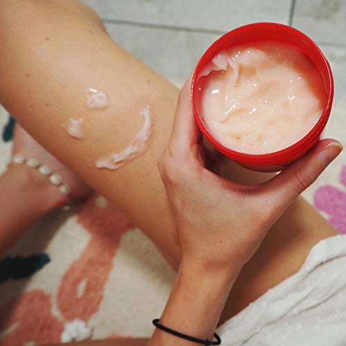 The Body Shop Strawberry Body Yogurt shows strawberry juice infusion nourishing
