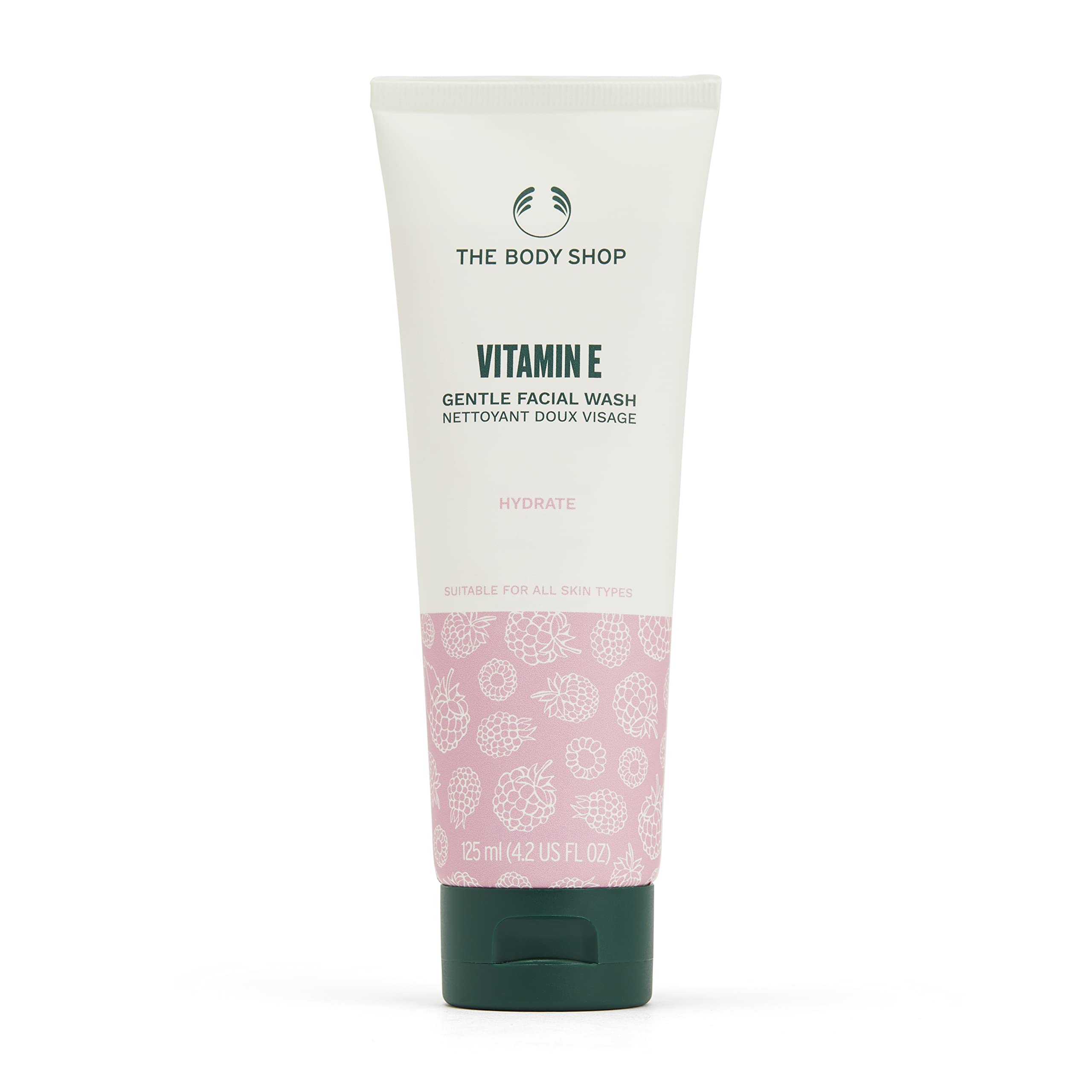 The Body Shop Vitamin E Gentle Facial Wash bottle front for clean skin routine