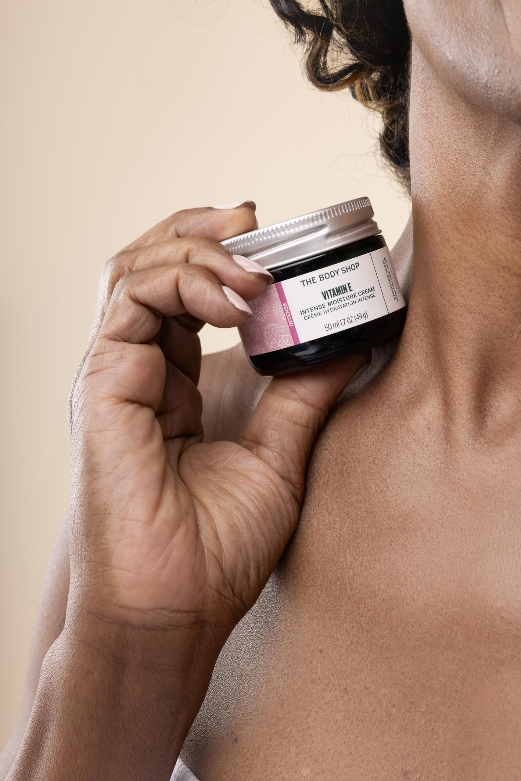 The Body Shop Vitamin E Intense Moisturizer with hyaluronic acid visibly hydrates skin