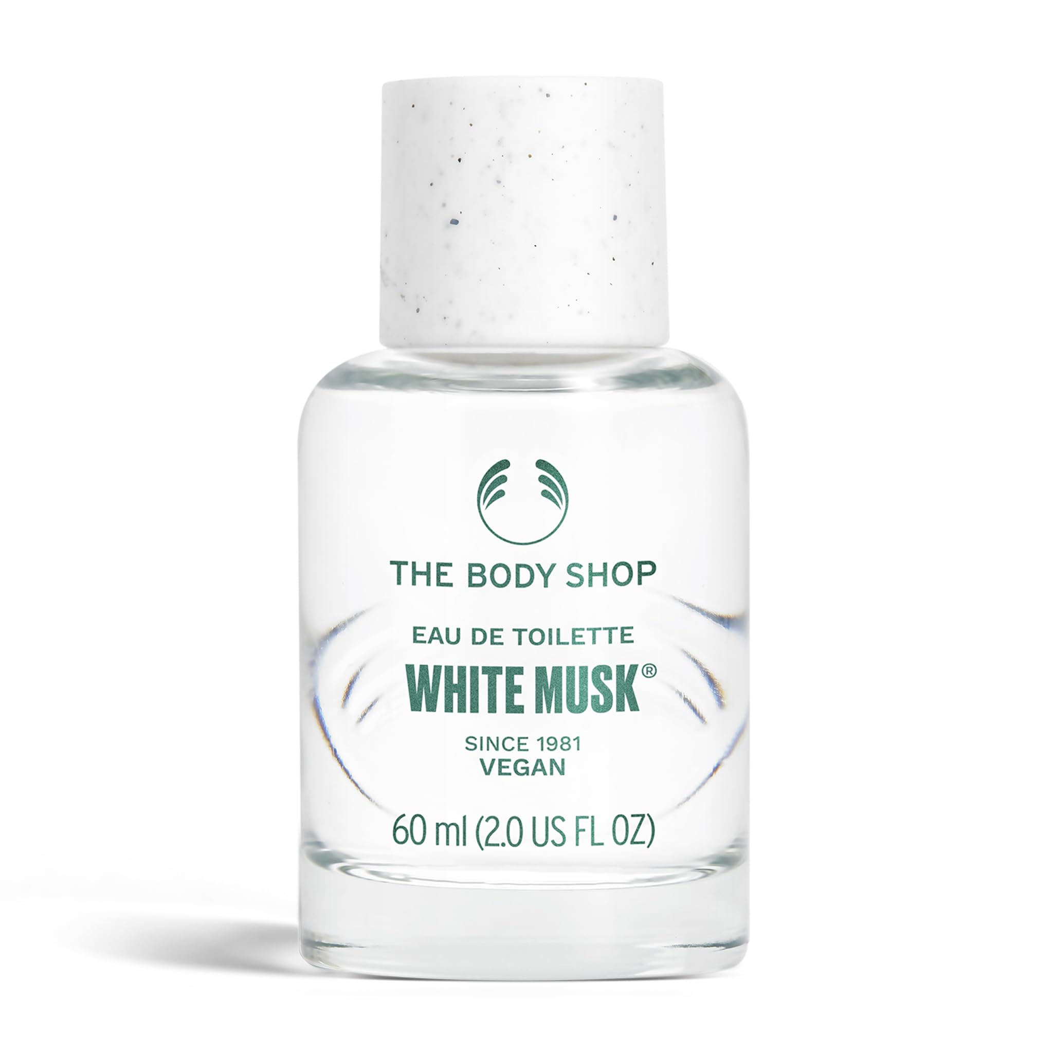 The Body Shop White Musk EDT bottle front highlights fresh floral notes for daily confidence.